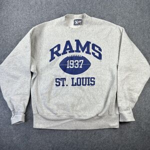 Vintage St. Louis Rams 1937 Sweatshirt Mens XL Gray NFL Football Lee Sport 90s